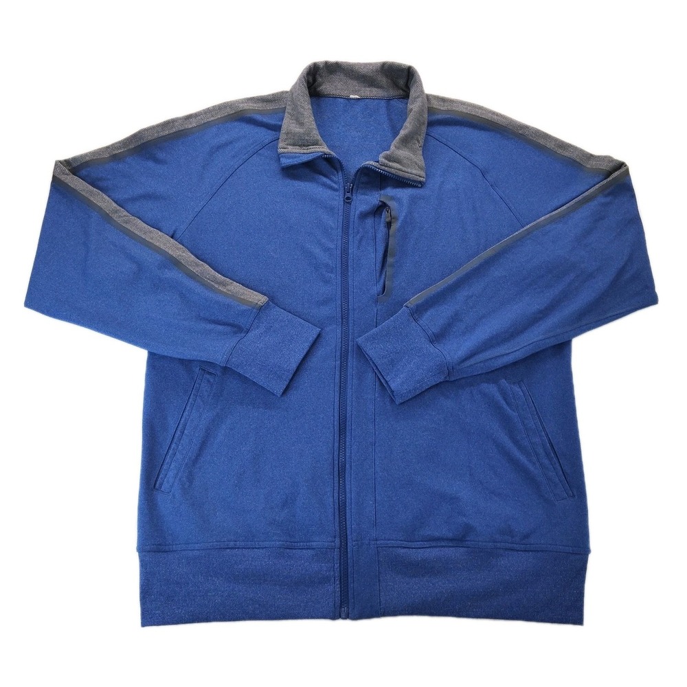 Lululemon Sojourn Jacket Mens XL Blue Tech Performance Full Zip Athleisure